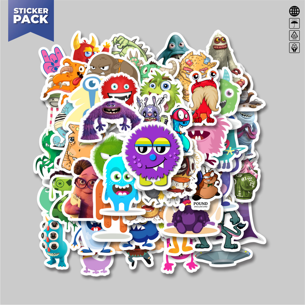 

[100PCS]Stiker Pack Stiker Monster Art Illustration Karakter Mix 4 Aesthetic Vinyl Anti Air Dekorasi Sticker Laptop Buku Journal Koper Helm Casing HP Gitar Helm Skateboard
