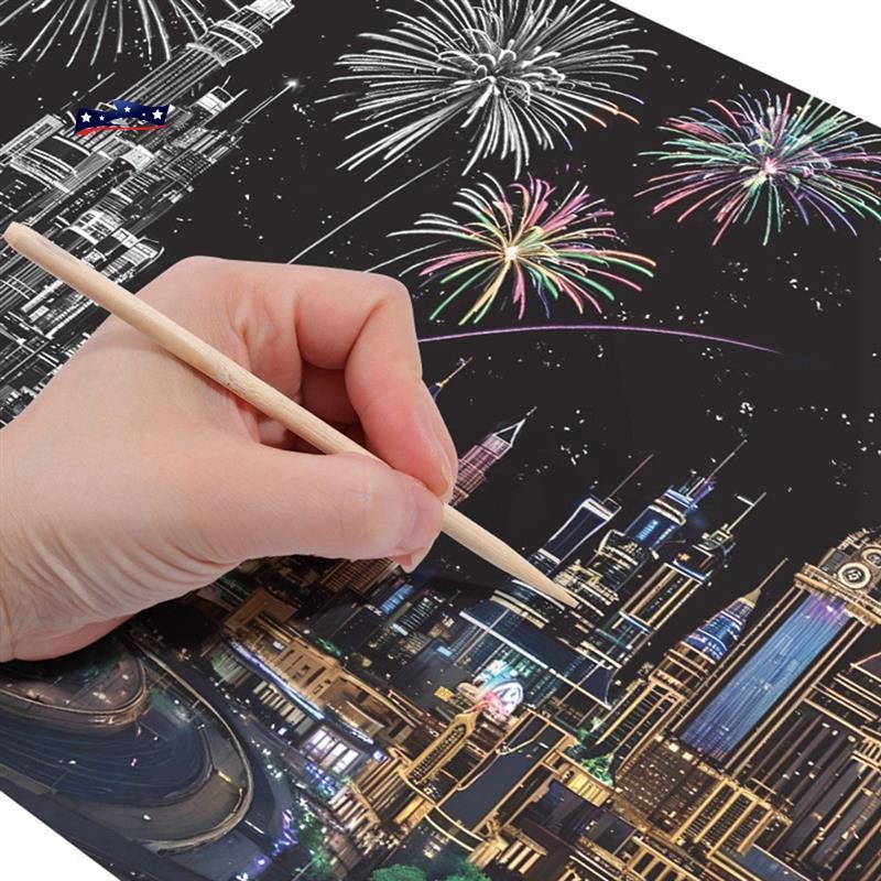 

AEF1-Handmade Accessories Adults Scratching Drawing Decompression Tool Toy Scraping Painting Birthday Gift DIY Craft