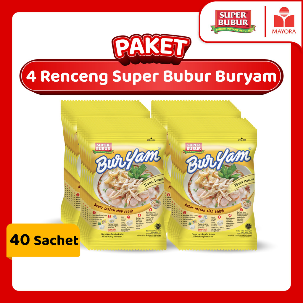 

Paket 4 Renceng Super Bubur Buryam