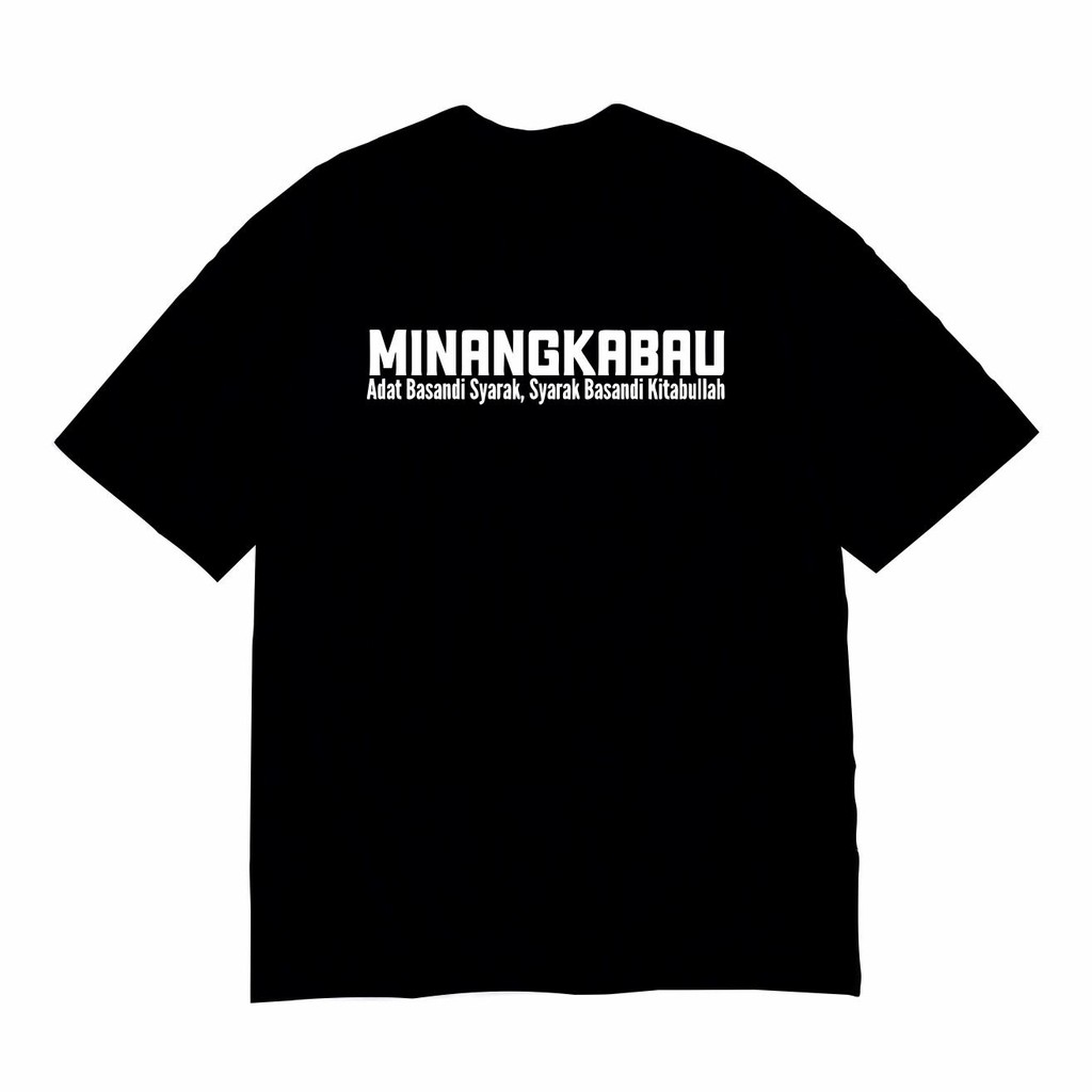 BAJU KAOS COMBED T-SHIRT BAJU MINANG "MINANG KABAU" ATASAN UNISEX PRIA BIGSIZE , SABLON NYAMAN DAN S