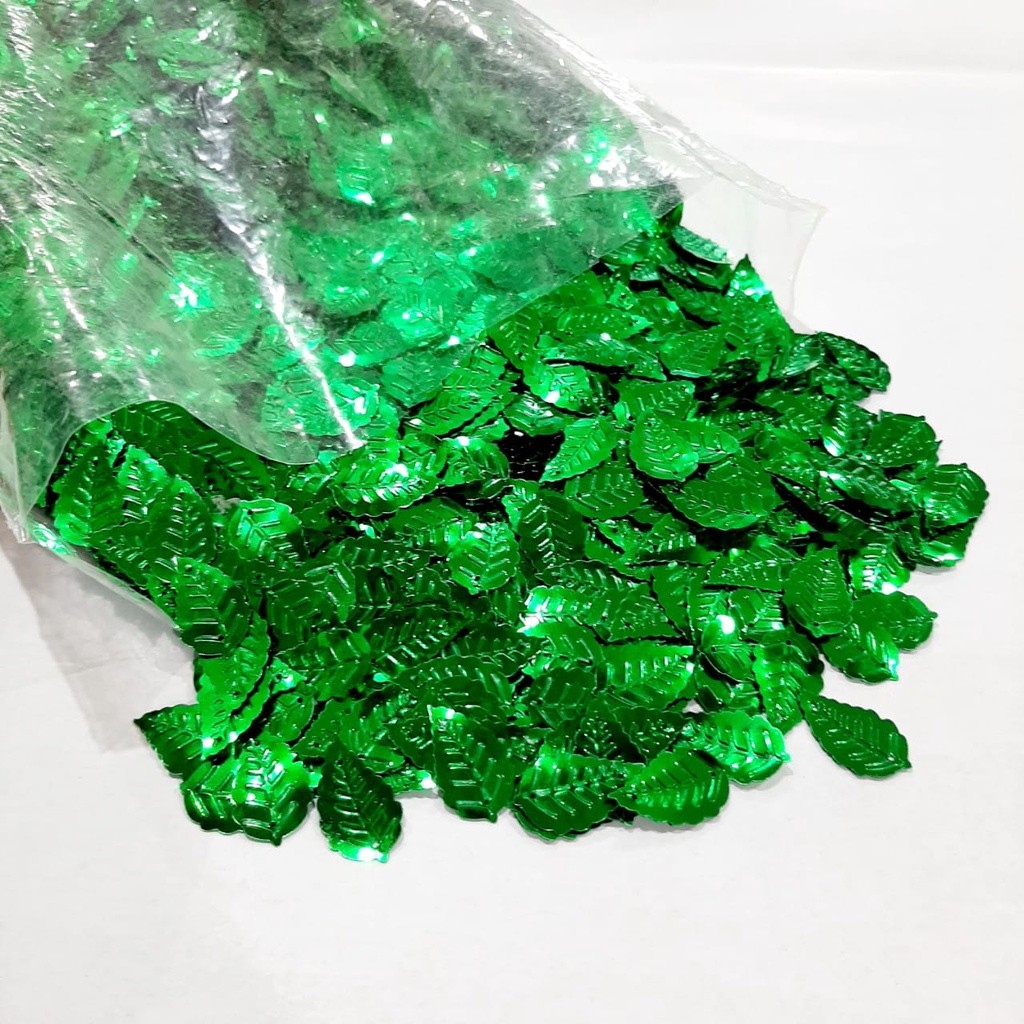 payet daun besar 13x25mm/monte Manik /piringan / bahan kerajinan/borci paye