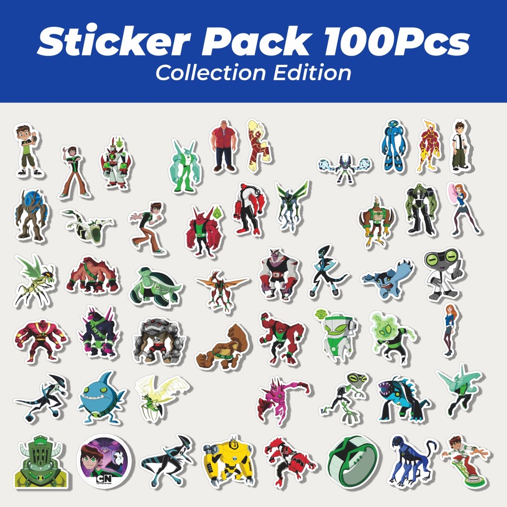 

Hot Stiker Kartun Series Ben Ten Karakter Mix Lucu Anti Air Stikers Berperekat Waterproof Sticker Decal Buat Motor Helm Buku Journal Koper Casing HP Laptop Botol Minum