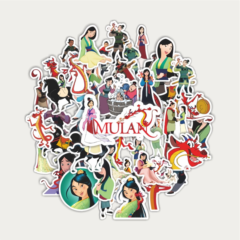 

Sticker Pack Stiker Disney Series Mulan | Sticker TUMBLR | Stiker LAPTOP KOPER HELM