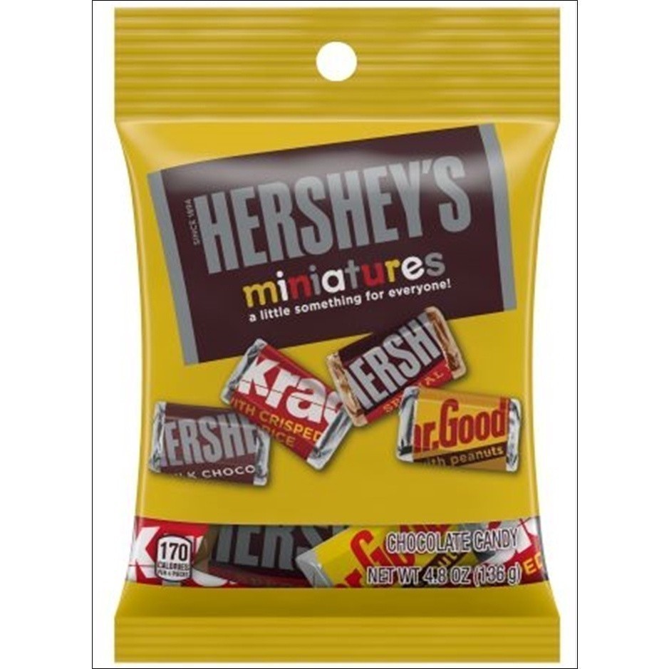 

Coklat Hersheys Miniatures isi 136gram asal USA Amerika