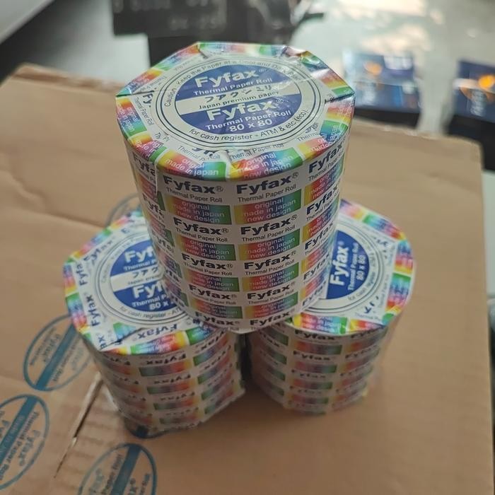 

THERMAL PAPER ROLL FYFAX 80X80 80 X 80 KERTAS ATM KASIR