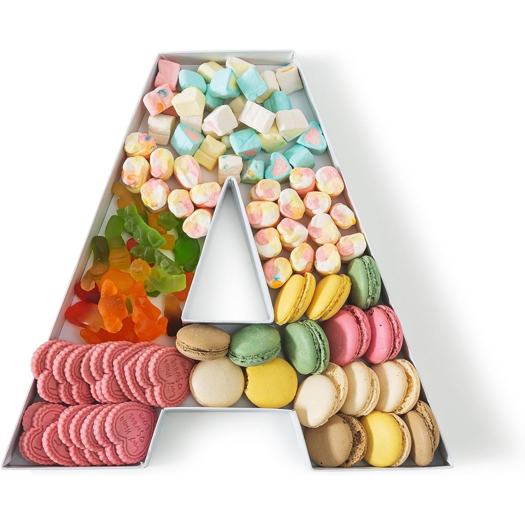 

Food Fillable Letters Shaped Sweets Flower Candy Cupcake Container Box for Wedding Anniversary Birthday Party Baby Shower Decore