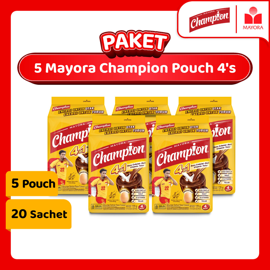 

Paket 5 Mayora Champion Pouch 4's