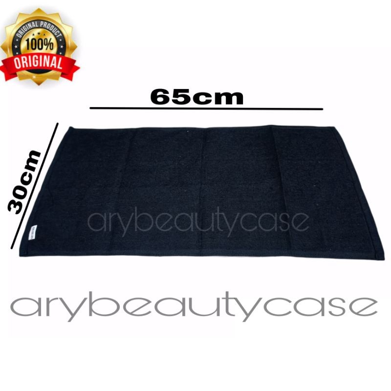 Handuk salon hitam handuk kecil handuk spa handuk polos hitam 30cm x 65cm