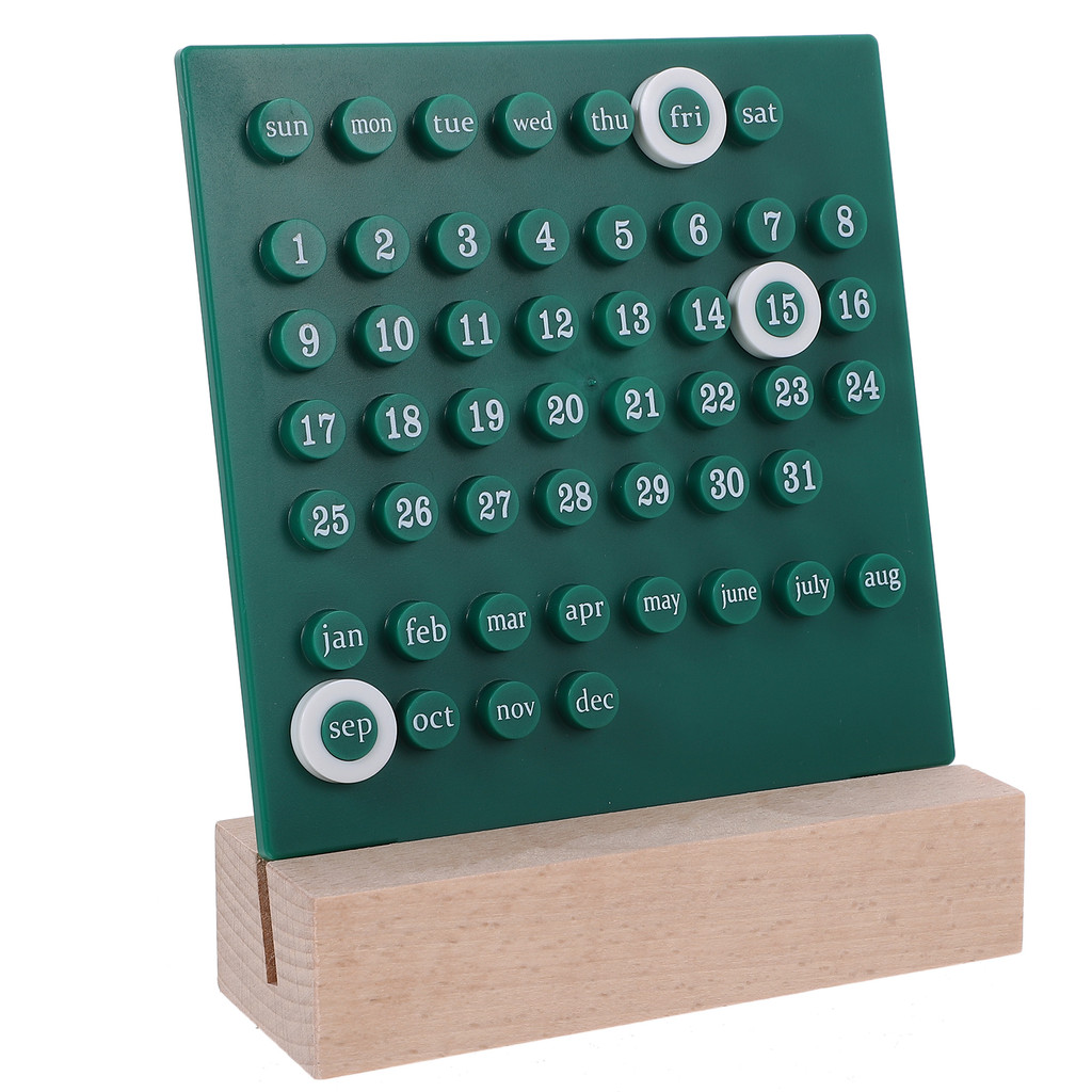 

Perpetual Desk Calendar Date Display Kawaii White Movable Rings Lightweight Office Decor Accessories Household nament Daily Use