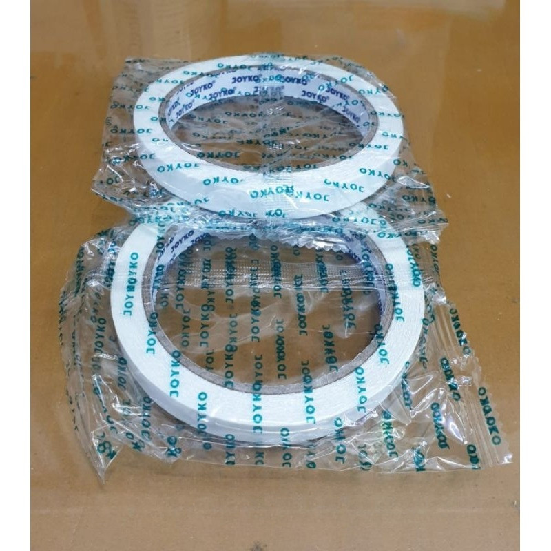 

( 24 Buah ) Double Sided Tape Perekat 2 Sisi Joyko 12 mm x 15 yard ( 1/2 inch ) Blue core