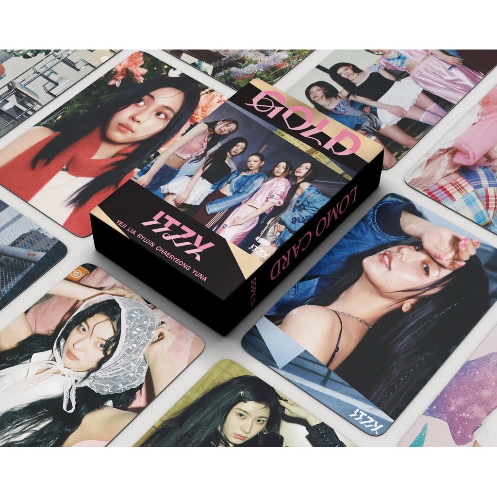 

55Pcs Idol ITZY Lomo Cards New Album GOLD Cake BORN TO BE KILL MY DOUBT HD Printd Photocards Girl Group Fans Gifts