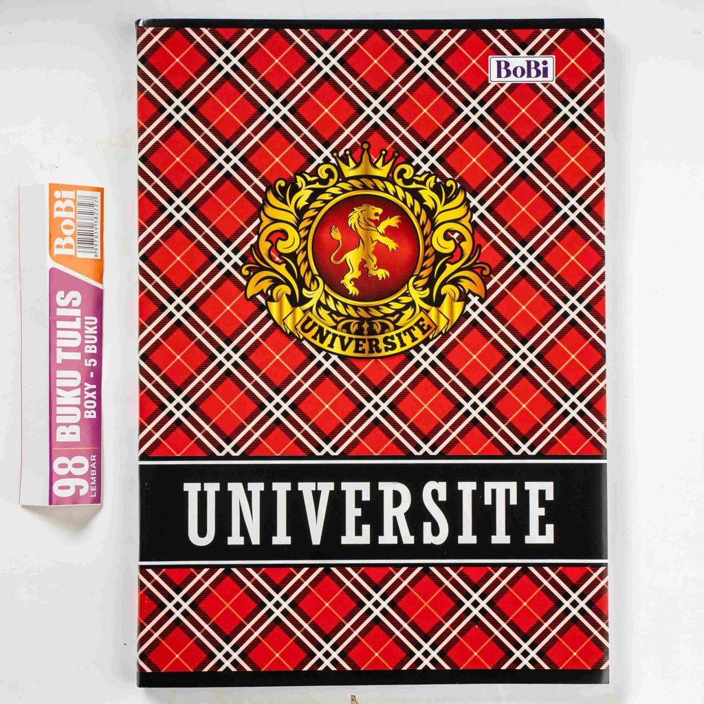 

Buku Tulis Bobi isi 98Lbr Boxy Cover Tartan / Campus @ 5 Pcs