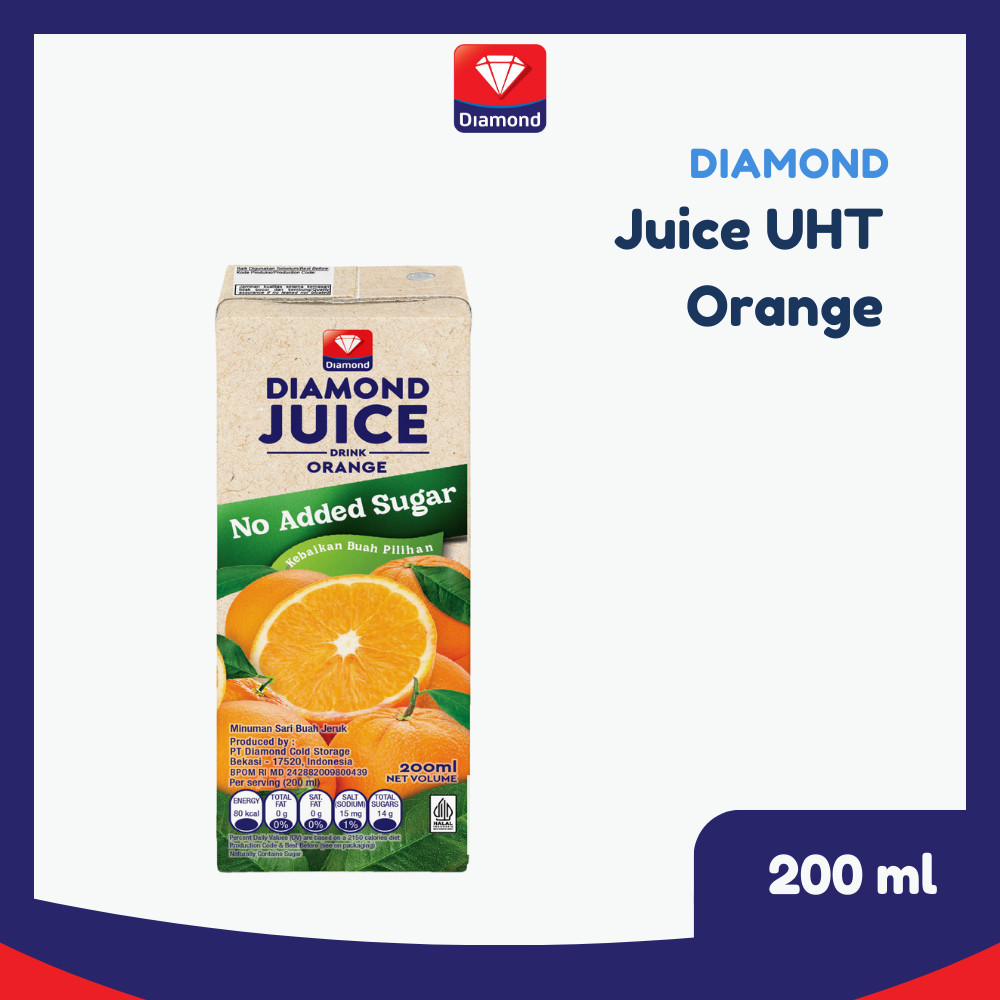

Diamond Juice UHT Orange Unsweet 200 ML