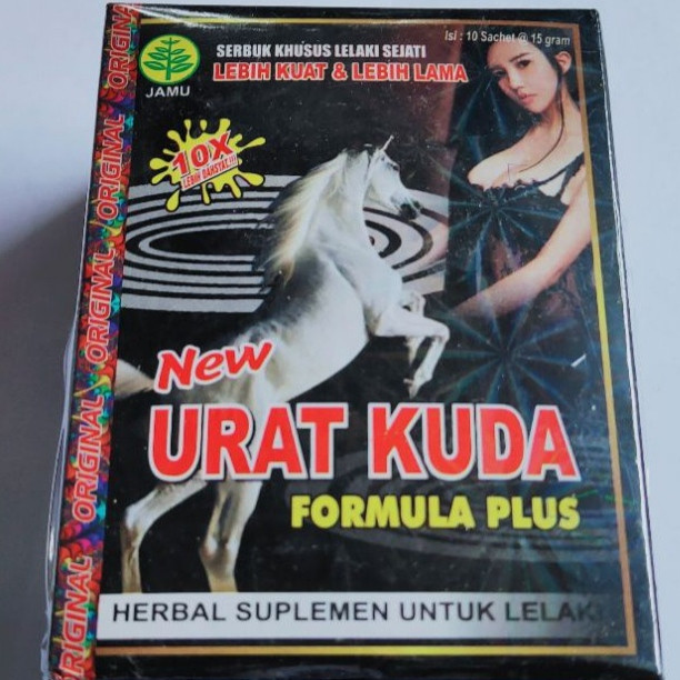 COD Urat Kuda Original 100% Serbuk HERBAL SUPLEMEN UNTUK LELAKI  Jamu Kuat Pria -1 box isi 10 Sachet