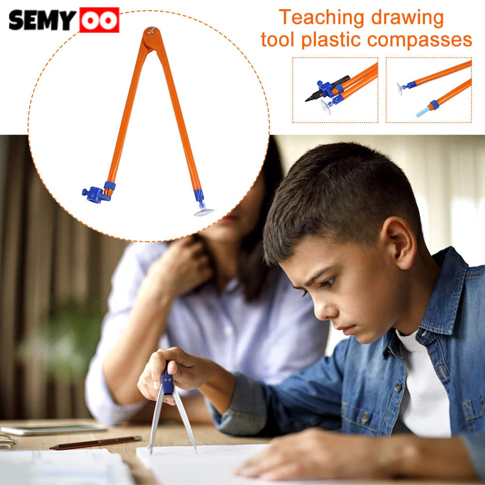 

SEMYOO Adjustable Jangka Drawing Compass Papan Tulis Teacher Compasses/Ukuran Besar Jangka Drawing Compass