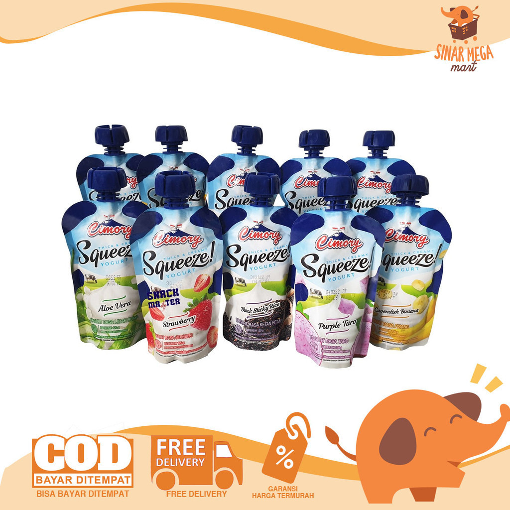 

Cimory Yogurt Squeeze 120g | Yogurt Blueberry, Brown Sugar, Mango sticky, Original, Peach, Strawberry