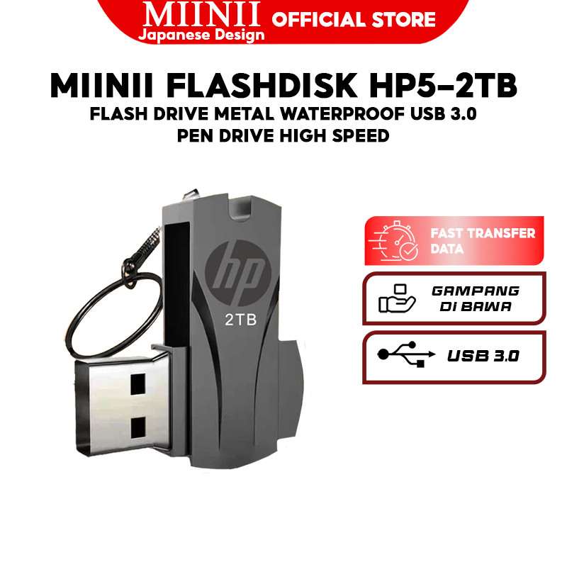 MIINII Flashdisk HP5-2TB Flash Drive Metal Waterproof USB 3.0 Pen Drive High Speed