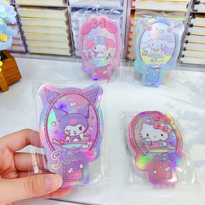 

4/12pcs Sanrio Kuromi Cinnamoroll Melody Kitty Memo Pad Creative N Times Stationery Label Notepad Bookmark Post School Supply
