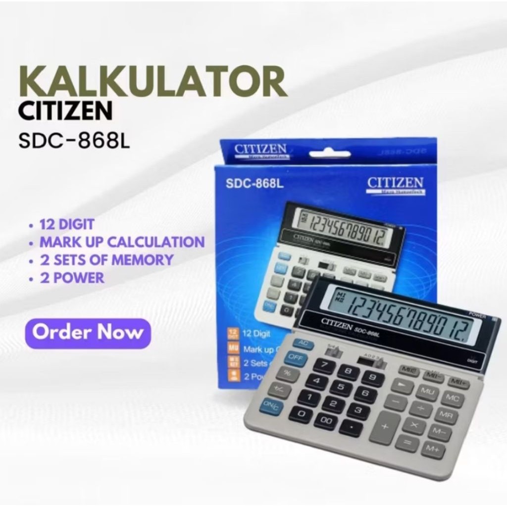 

Kalkulator Citizen SDC-868L/12 Digit ( 1 pcs )