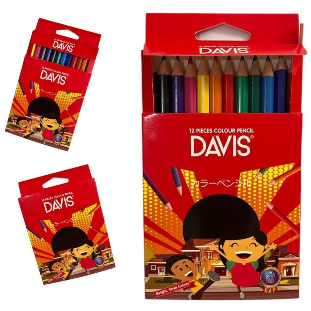 

Pensil Warna Davis Pendek 12 Warna