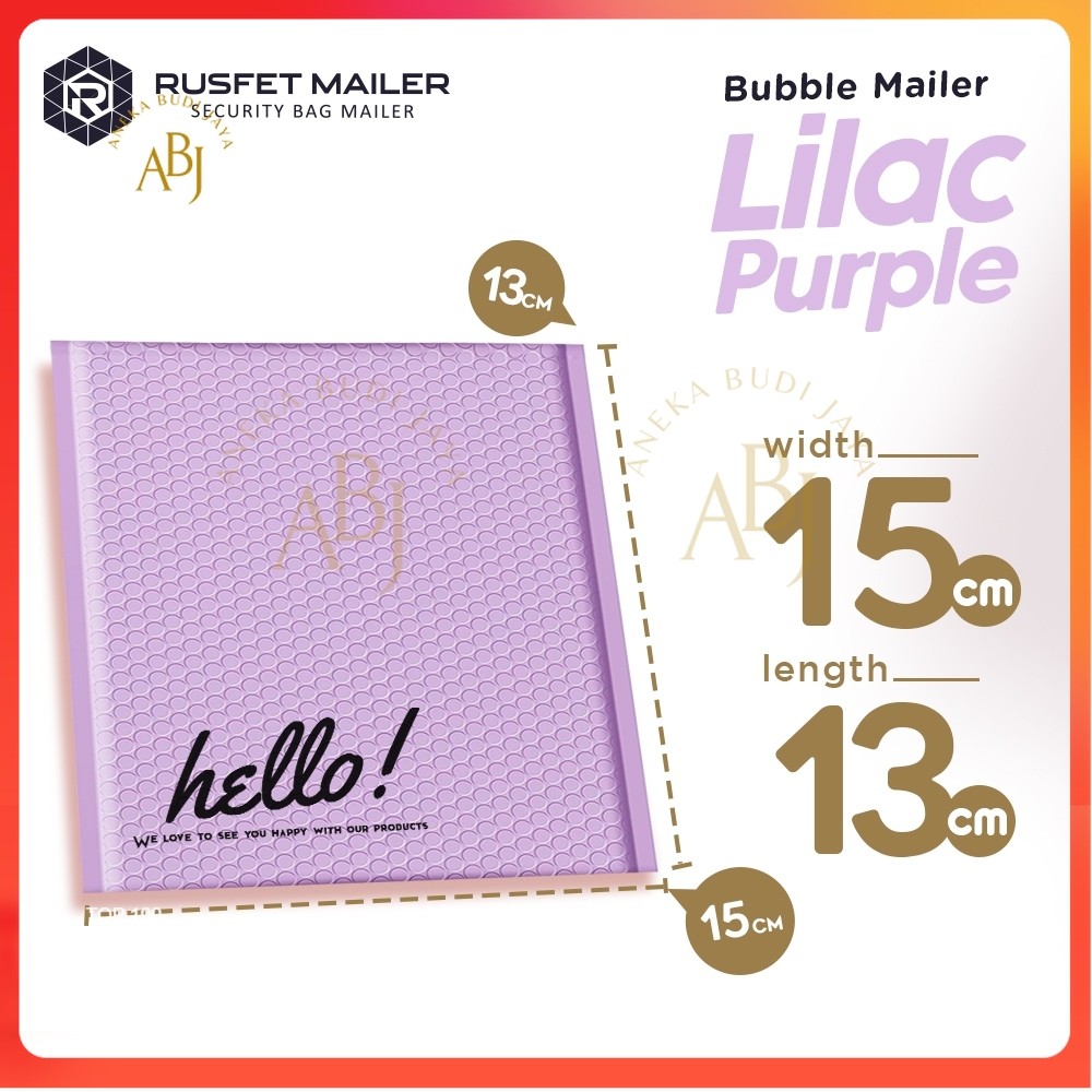 

Amplop Bubble Lilac Purple 15x16 Rusfet Bubble Mailer Murah -
