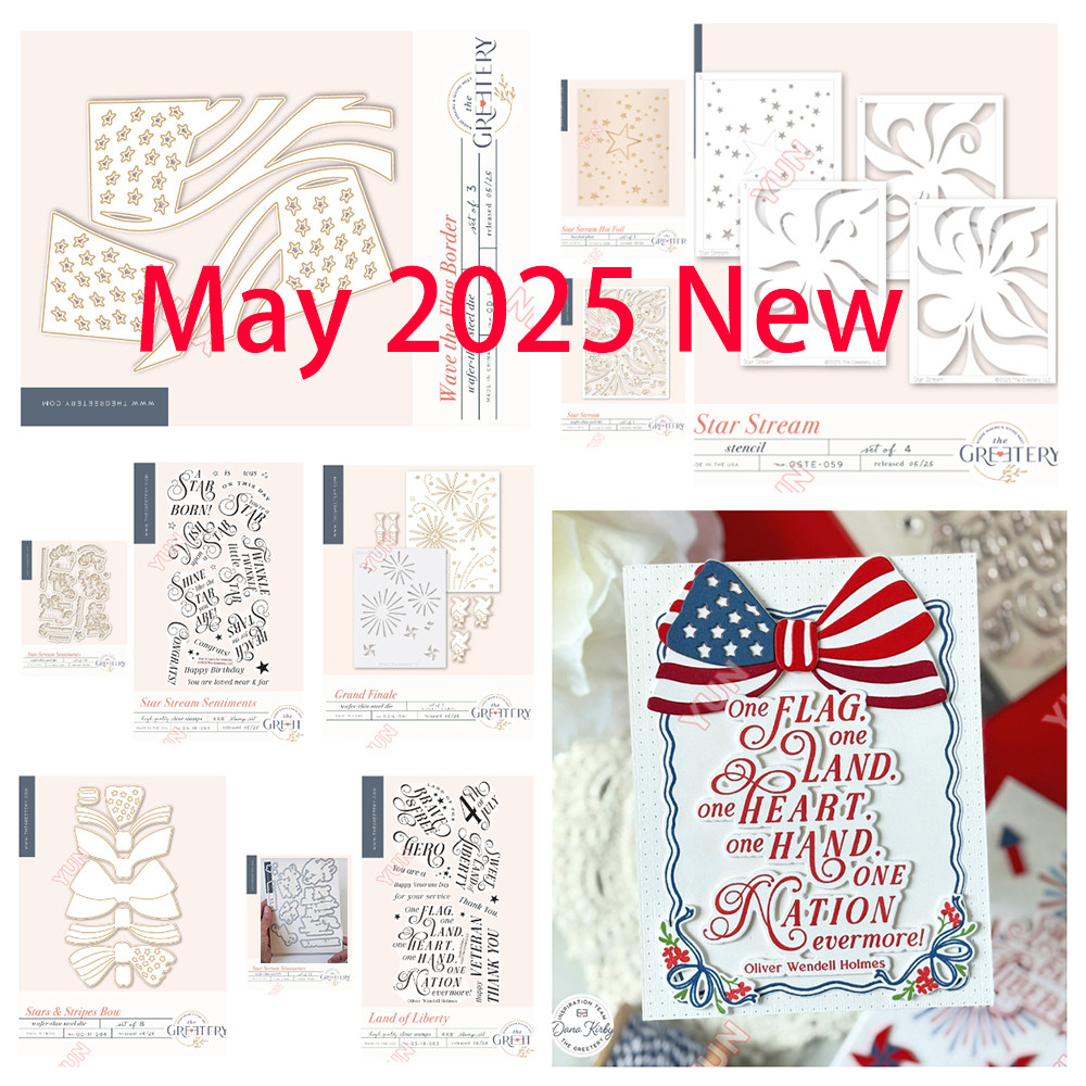 

Released 2025 May New Introducing the Star Spangled Summer Collection Dies Stamps Stecil Molds Scrapbook Diary DIY Greeting Card