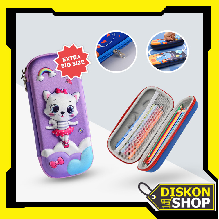 

Diskon Shop - S5626 Tempat Pensil 3D Model Terbaru / Kotak Alat Tulis / Tempat Pensil Anak Sekolah 3D Bahan EVA Anti Air / Kotak Pensil