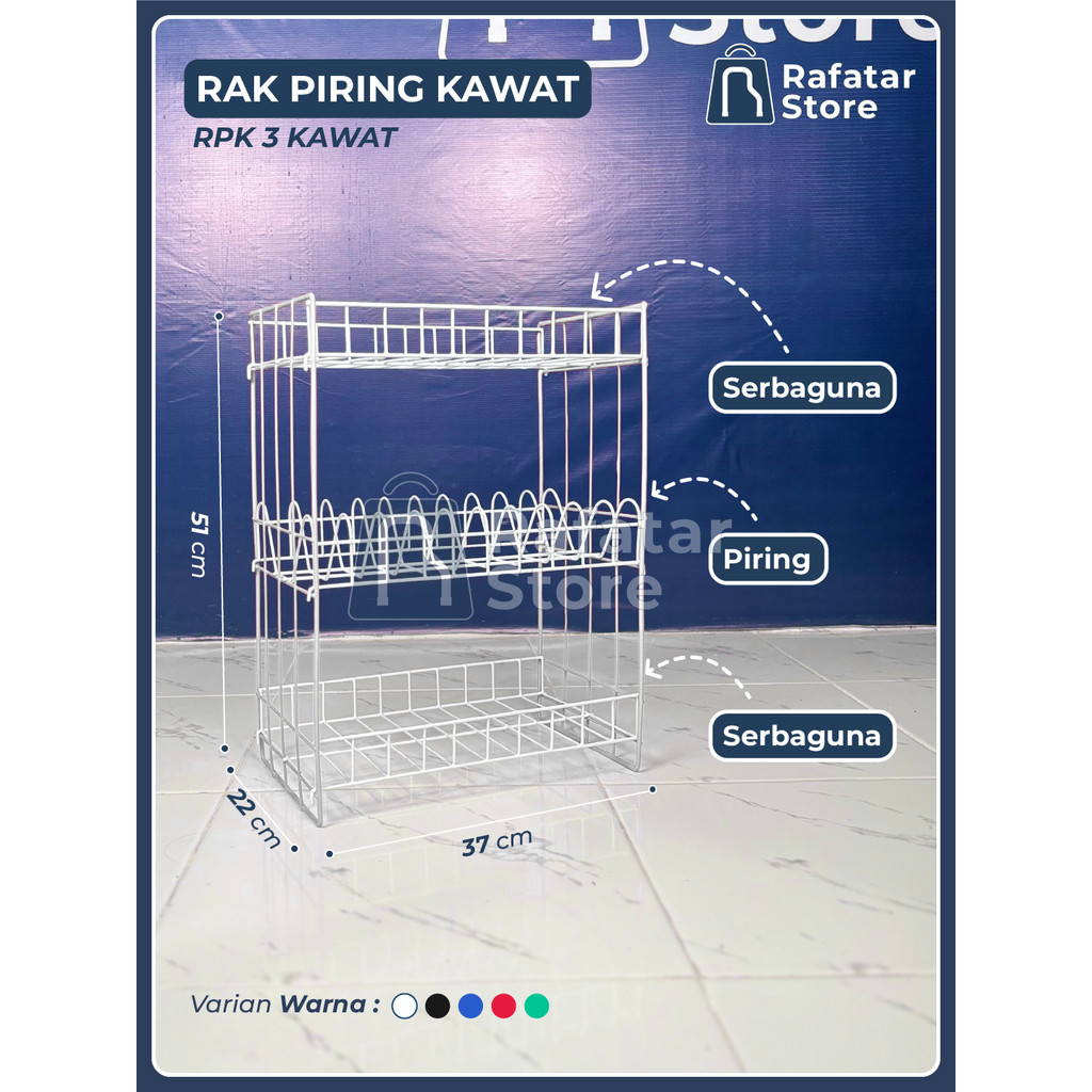 RAK PIRING SUSUN 3 KAWAT // RPK 3 KAWAT // RAK PIRING MINI WASTAFEL SUSUN 3 // RAK PIRING