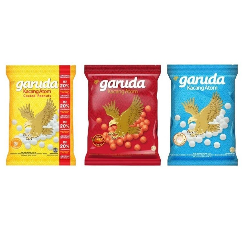 

GARUDA KACANG ATOM ORIGINAL / MANIS GURIH / PEDAS 100 GRAM 120 GRAM