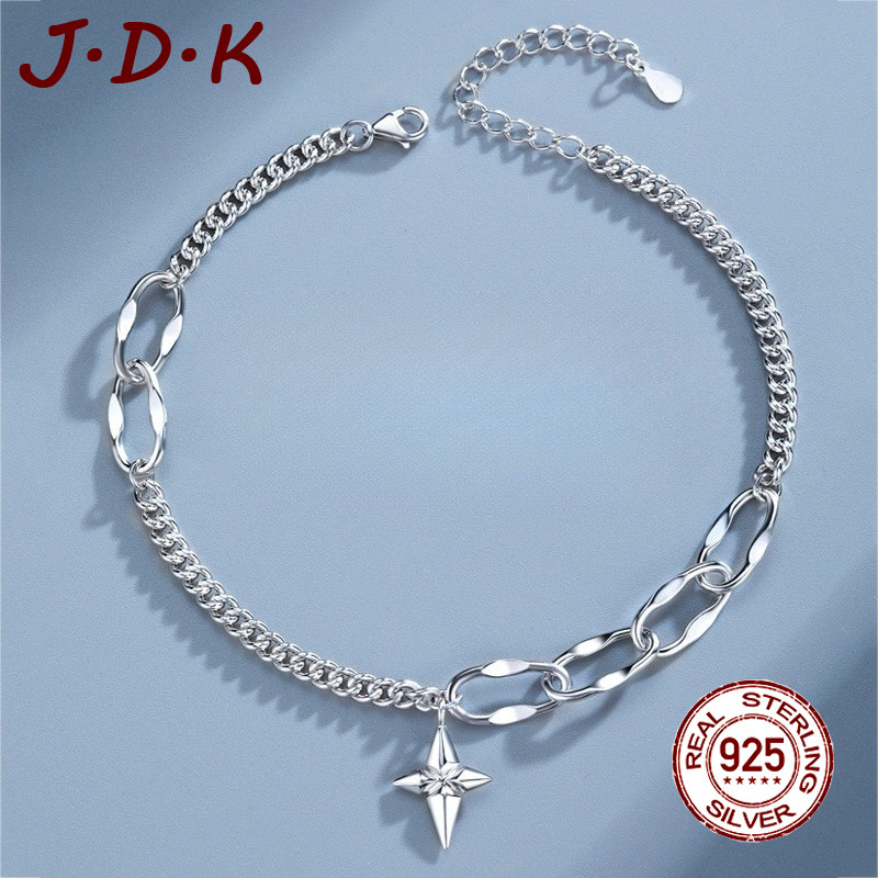 JDK Gelang Perak 925 Gelang Pria Fashion Liontin Salib
