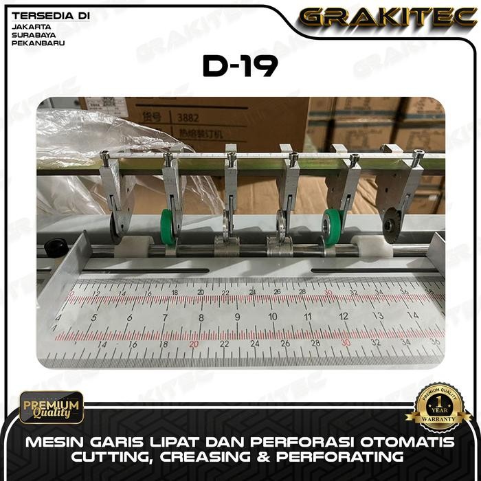 

Grakitec Mesin Electric Cutting, Creasing & Perforating ( Mesin pemotong kertas, Pembuat Lipatan, Garis Putus Putus ) - D-19