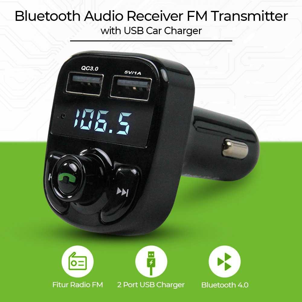 Car Charger Mobil Bluetooth Transmitter Receiver QC 3.0 Dual USB 3.1A - HY-82