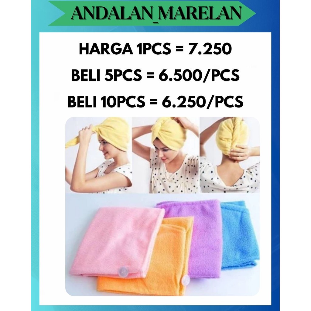 AM HANDUK TURBAN KERAMAS CORAL VELVET UNTUK MENGERINGKAN RAMBUT PATEN KALI