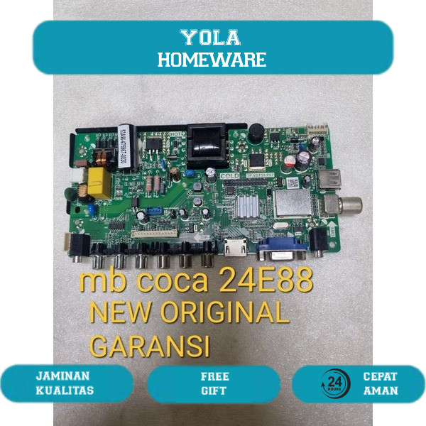 MB CO0CAA 24E88 MAINBOARD COOCAA 24E88 COCA 19E88 MB COOCAA MB NEW BARU ORIGINAL