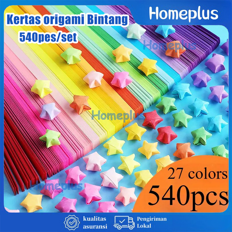 

540pcs Kertas Origami Bintang / DIY Kertas Bintang Warna Warni / Diy Berwarna Star Paper Craft Handmade
