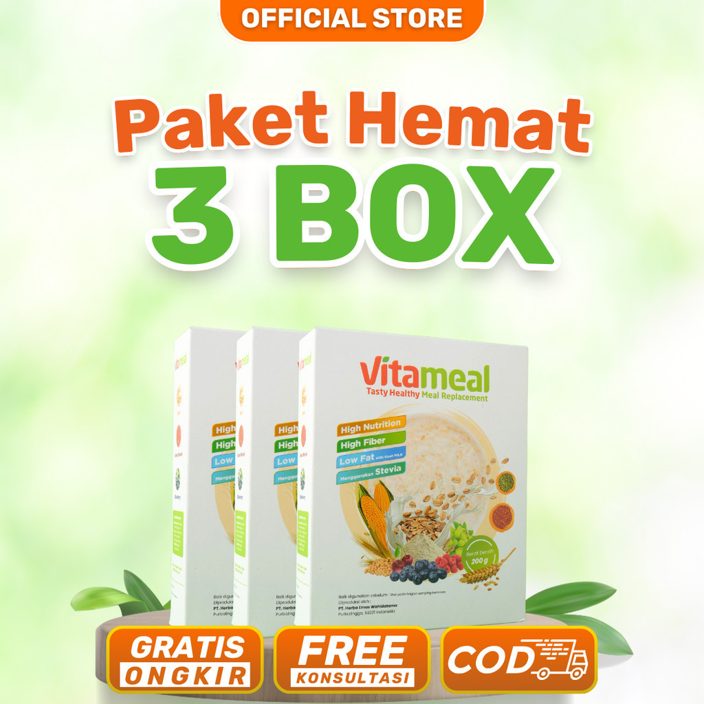 

Paket 3 Box Vitameal Sereal Diabetes Multigrain Bantu Turunkan Gula Darah Tinggi Normalkan Kadar Gula Cegah Diabetes Herbal Alami Tanpa Efek Samping