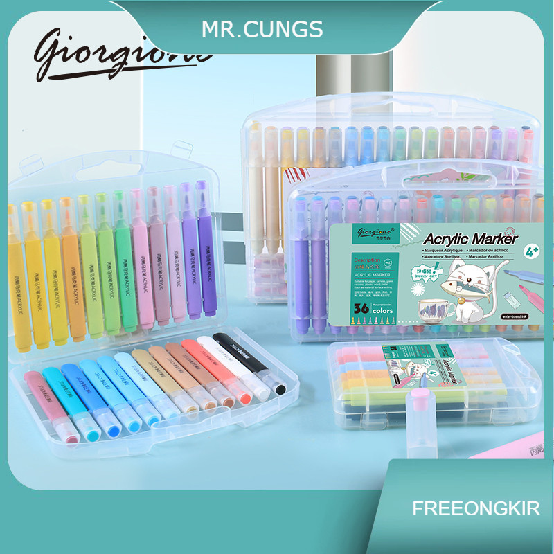 

Giorgione Acrylic Marker Dapat Dicuci Pena Macaron Warna 12/24/36/48/60 Warna Spidol Akrilik Macarons