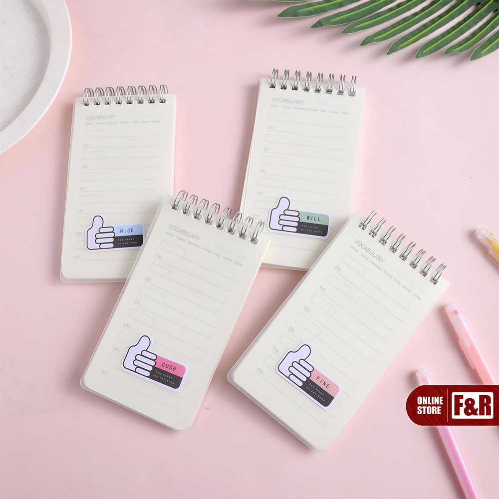 

Notebook Ring Mini Spiral Buku Catatan Berkualitas Buku Harian Vocabulary Lucu Desain Lucu Simple Mini Daily Book
