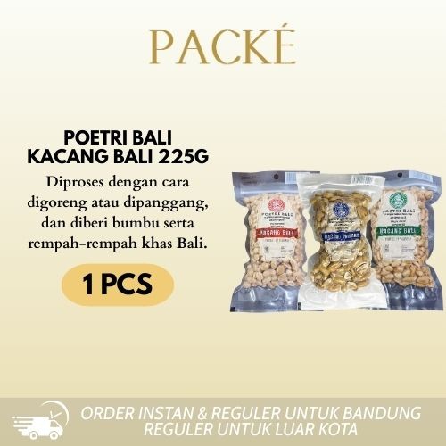 

Poetri Bali Kacang Bawang Kemasan 225g Rasa Asin / Manis / Original