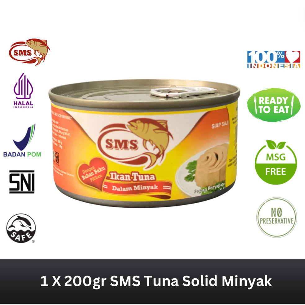 

New SMS Tuna Kaleng Solid Dalam Minyak 200grPremium