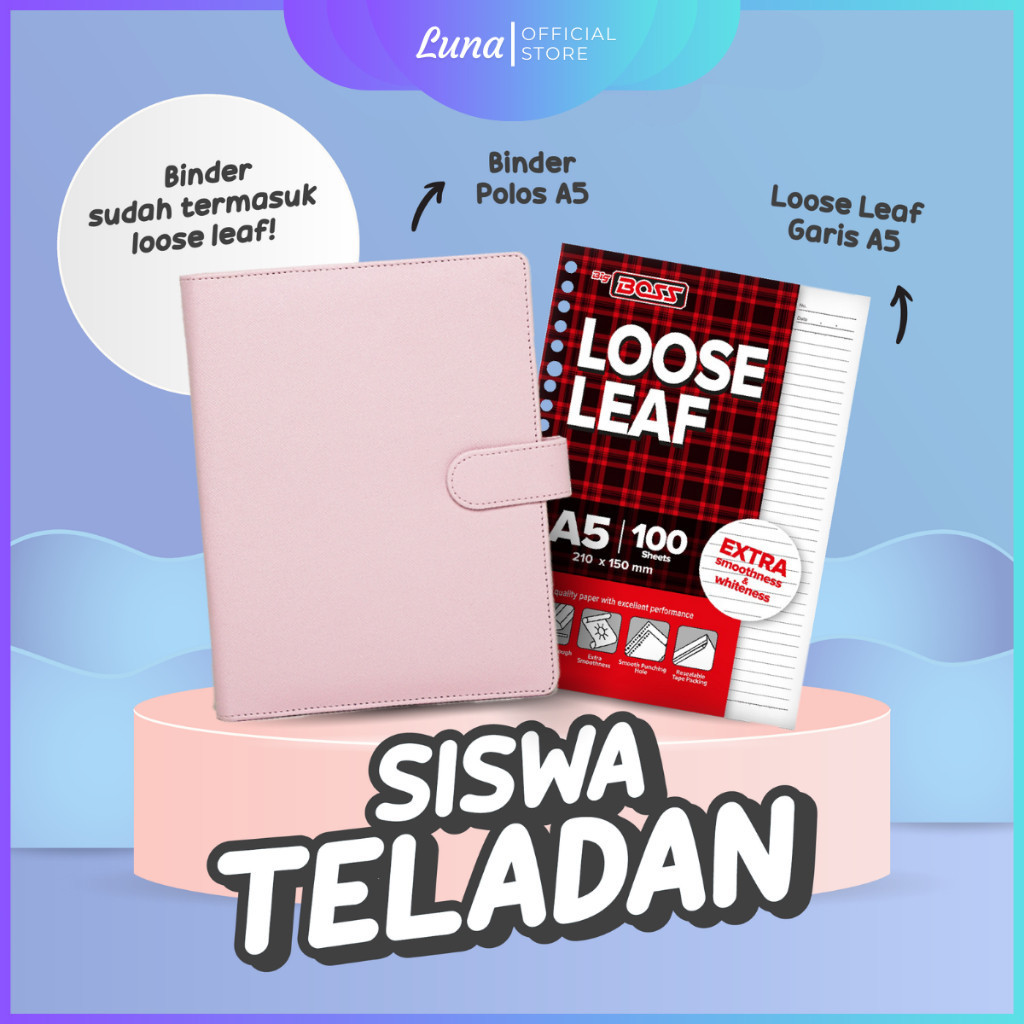 

Binder Polos Exclusive A5 20 Ring Binder Agenda Kuliah Sekolah Binder Kulit Notebook Murah