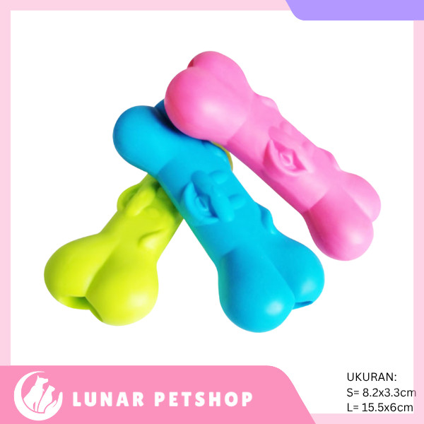 MAINAN TULANG KARET ANJING - MAINAN INTERAKTIF GIGIT TULANG ANJING - DOG CHEW TOY