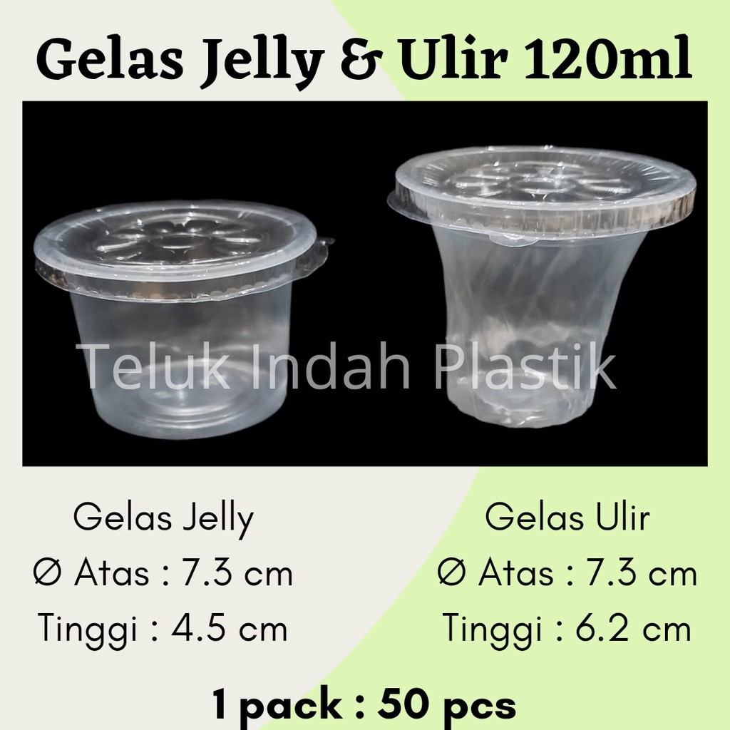 Gelas Cup Plastik Jelly Cup ulir 120ml