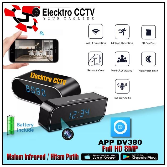 CCTV JAM MEJA KAMERA MINI HD 1080P 4K SPY CAMERA NIGHT VISION WIFI - TANPA MEMORY