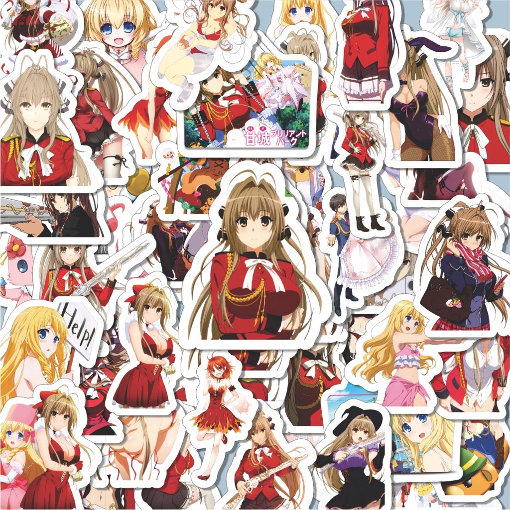 

100PCS Lucu Stiker Anime Series Amagi Briliant Park Karakter Mix Stiker Aesthetic Stiker Anti Air Stikers Berperekat Waterproof sticker decal buat Motor Helm Buku Journal Koper Casing HP Laptop Botol Minum Hadiah anak