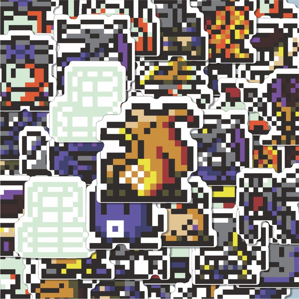 

100PCS Lucu Stiker Pixel Digimon V51 Stiker Aesthetic Stiker Anti Air Stikers Berperekat Waterproof sticker decal buat Motor Helm Buku Journal Koper Casing HP Laptop Botol Minum Hadiah anak