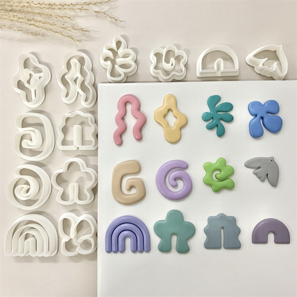 

Geometry Polymer Clay Shape Cutter Irregular Round Oval Earring Cutters Earring Mould Clay Supplies Handmade DIY Jewellery Tools