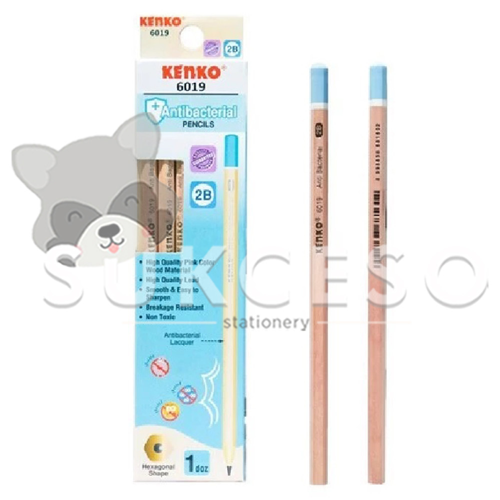 

KENKO Pensil 2B 6019 Antibacterial Pencil LUSINAN Murah