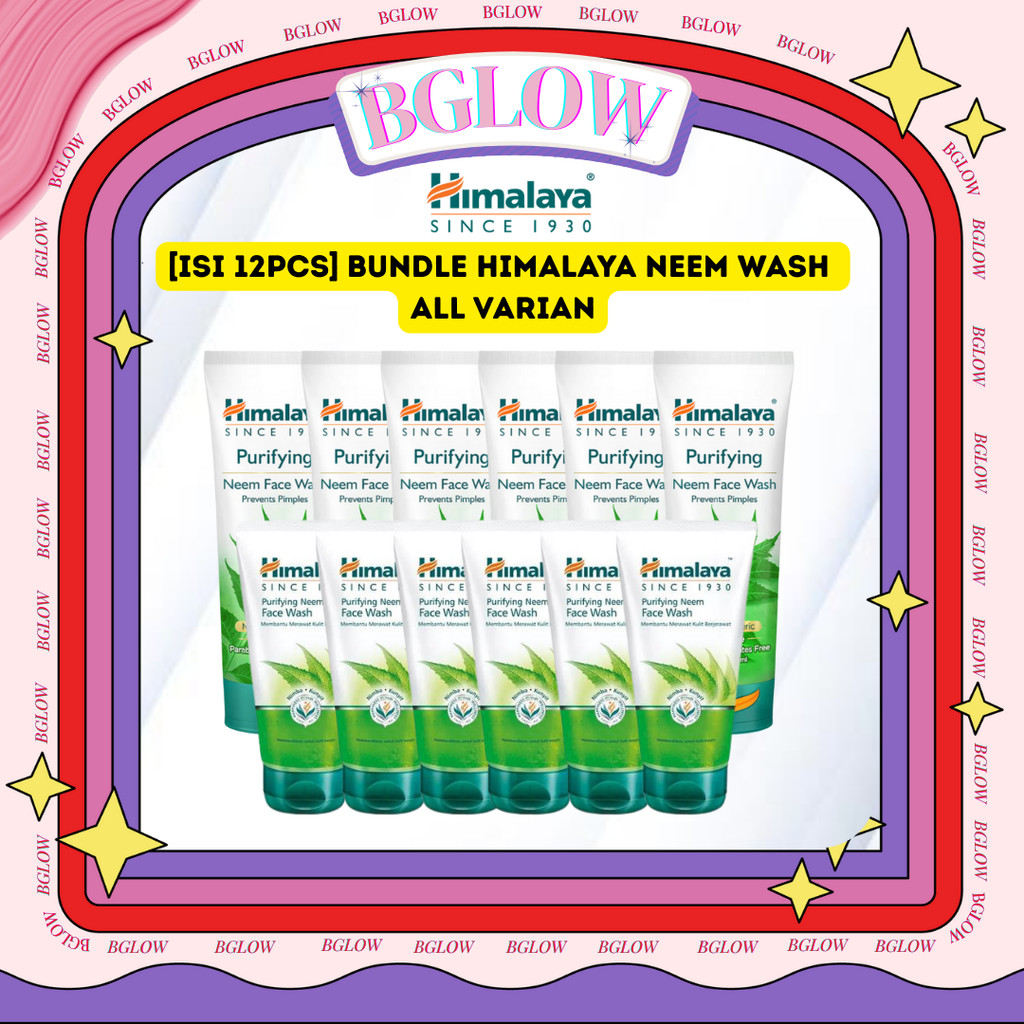 [ISI 12PCS] BUNDLE Himalaya Neem Face Wash 100ML 50ML |  Sabun Wajah / Facial Foam | Cuci Muka Untuk