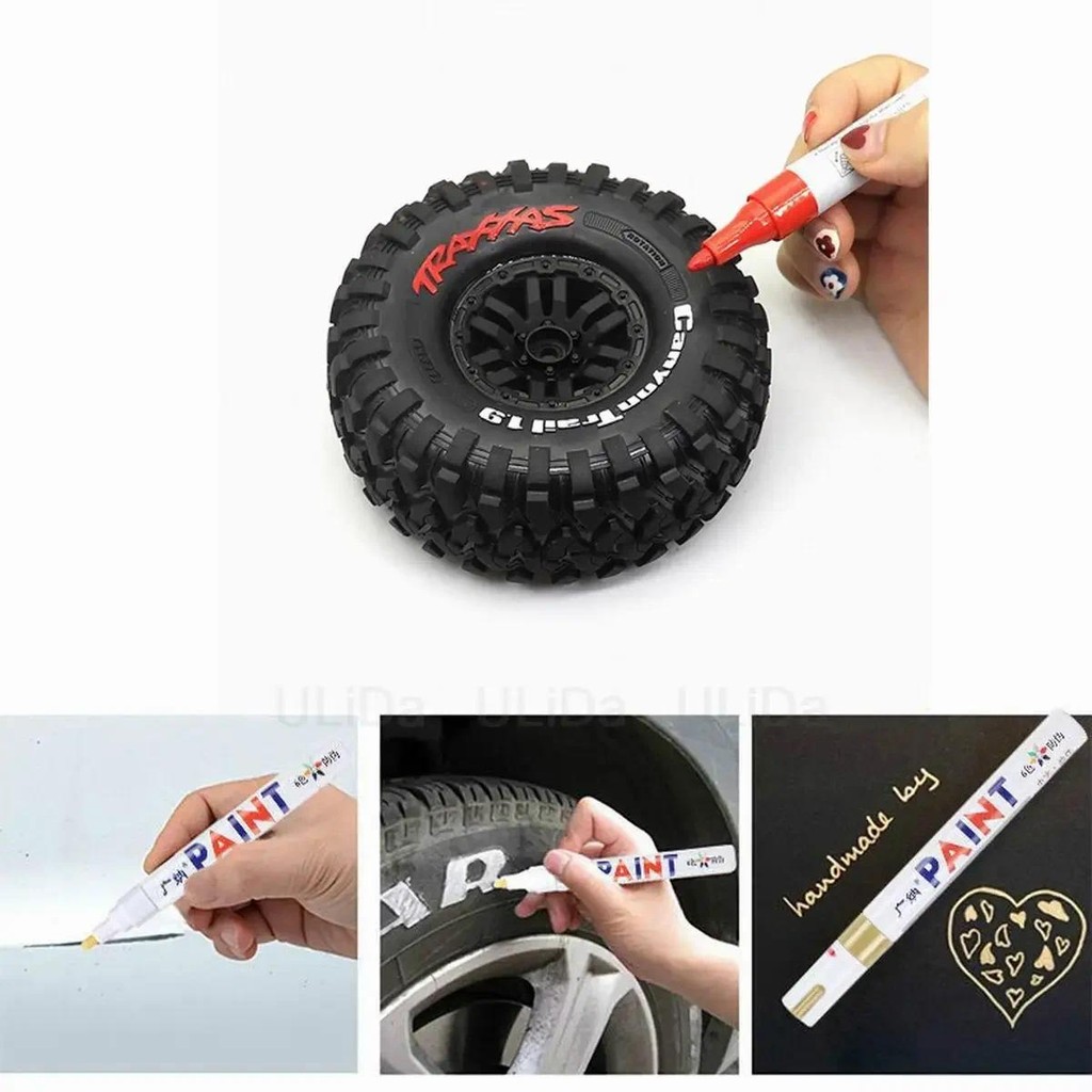 

White / Multi Color Waterproof Rubber Permanent Paint Marker Pen Car Tyre Tread Environmental Tire Painting